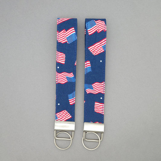 American Flag Wristlet Keychain