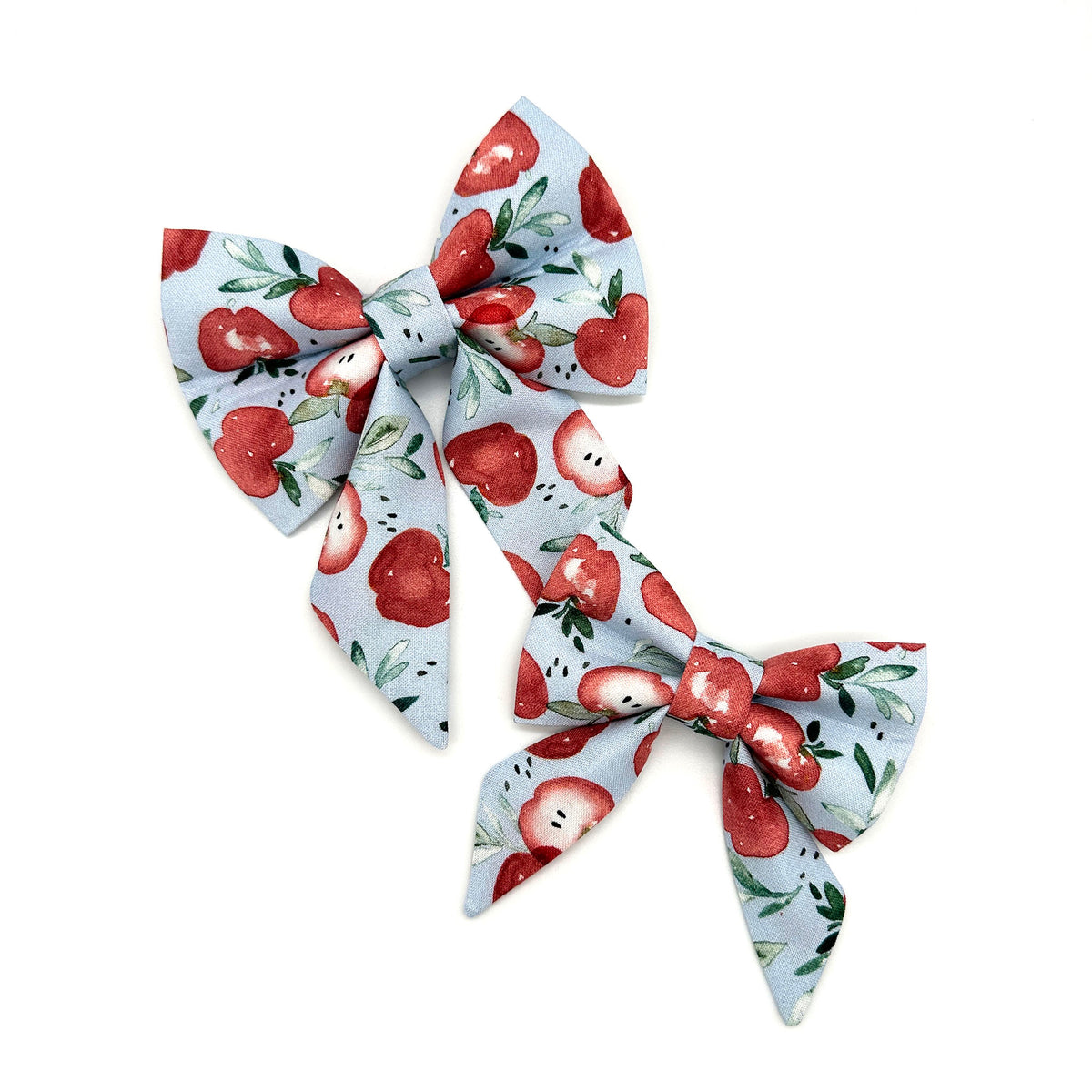 Apple Sailor Dog Bow