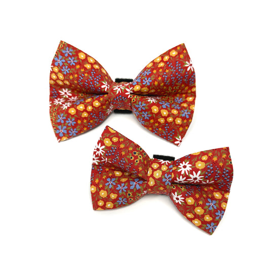 Autumn Meadow Dog Bow Tie