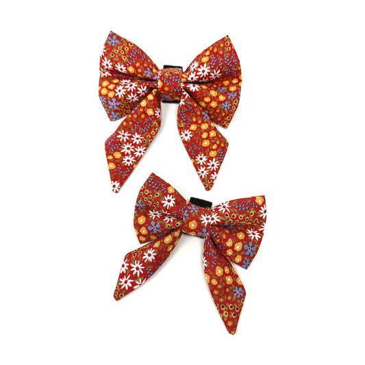 Autumn Meadow Sailor Dog Bow