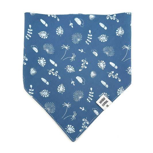 Botanical Dog Bandana - Blue