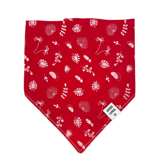 Botanical Dog Bandana - Red