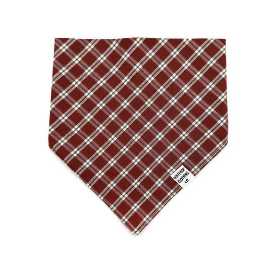 Chestnut Plaid Dog Bandana