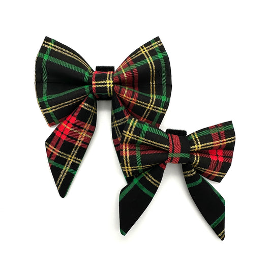 Christmas Sparkle Sailor Dog Bow