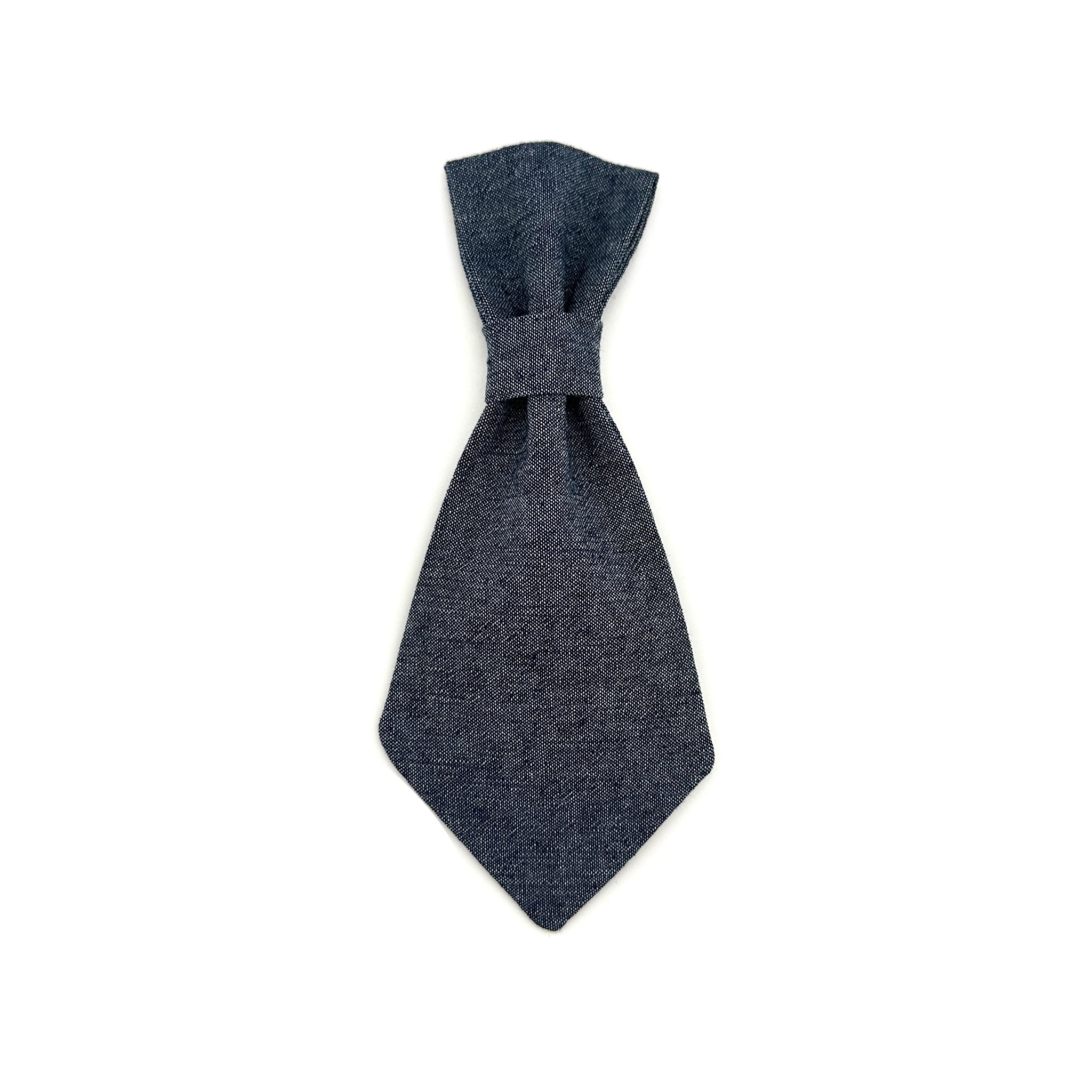 navy chambray tie
