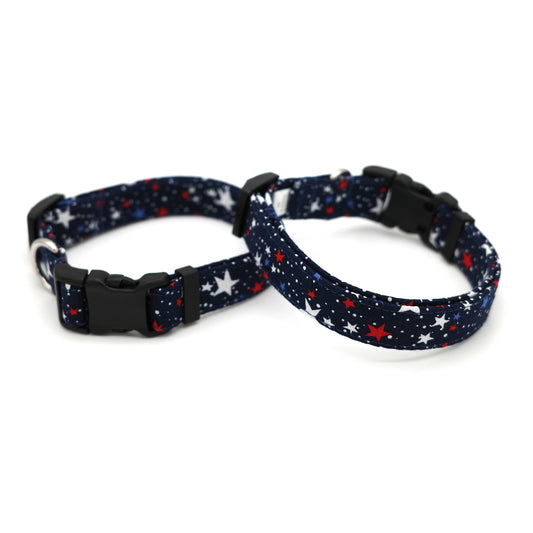 Navy Star Spangled Dog Collar