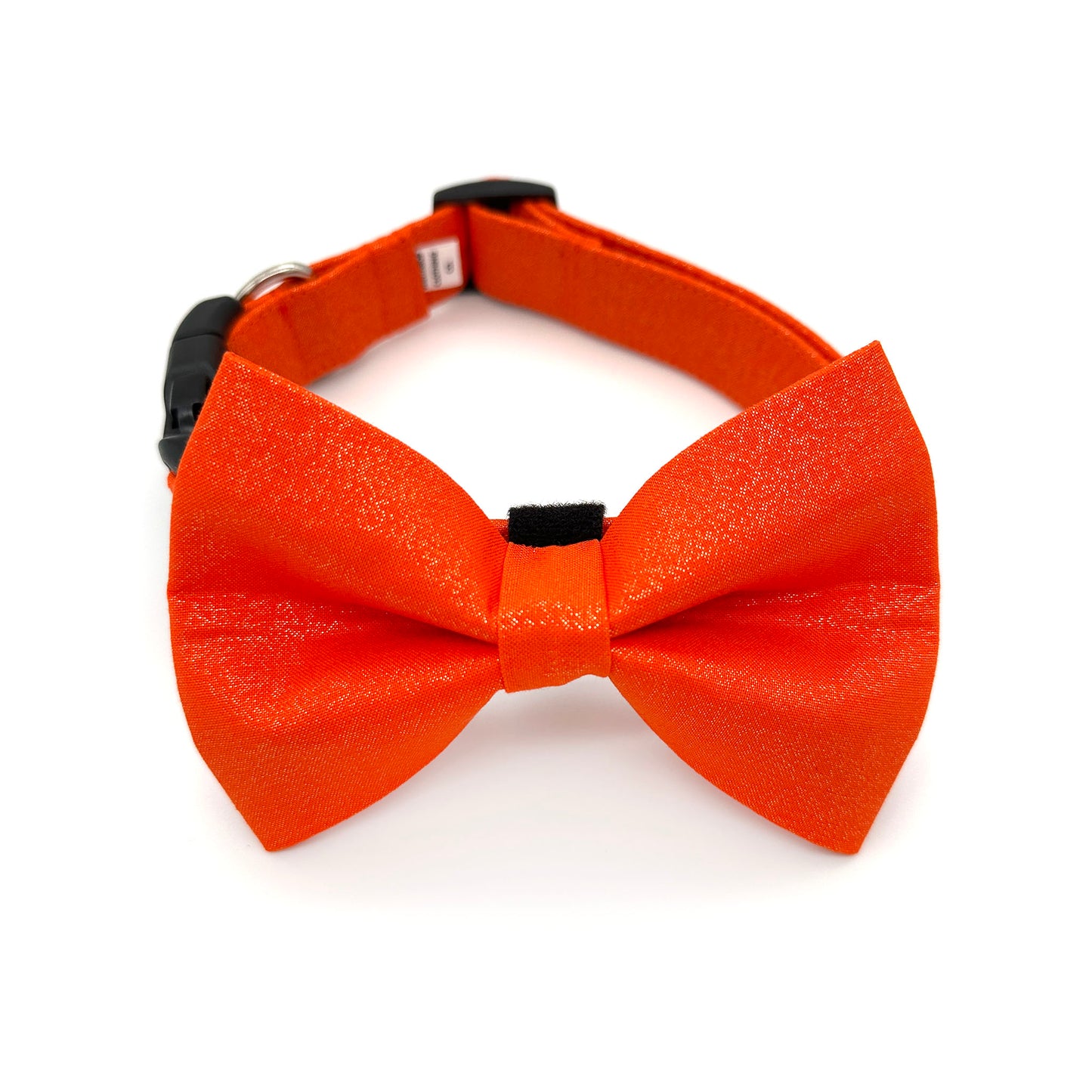 Glitter Orange Dog Bow Tie Collar