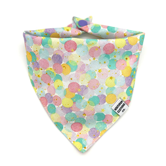 Pastel Confetti Birthday Dog Bandana