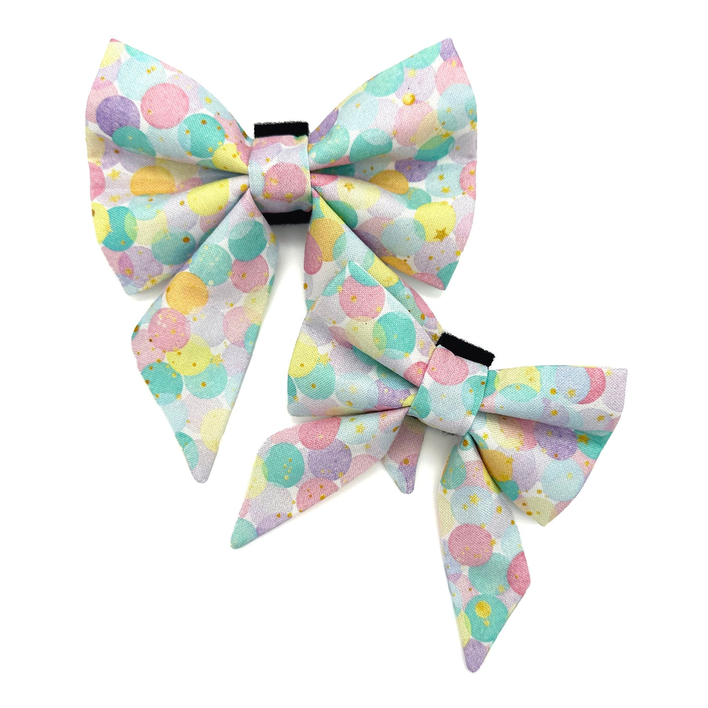 Pastel Confetti Birthday Sailor Dog Bow