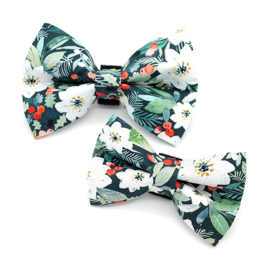 Poinsettia Dog Bow Tie