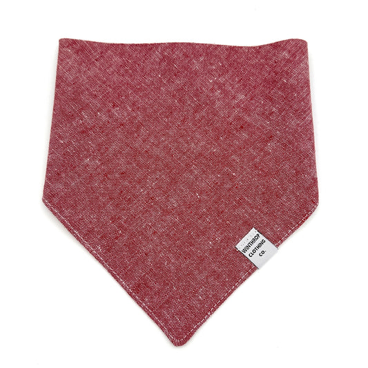 Red Chambray Dog Bandana