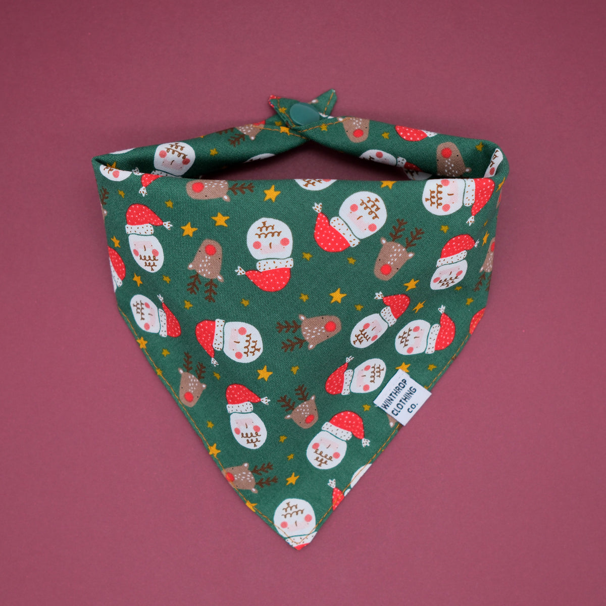 Santa and His Reindeer Dog Bandana