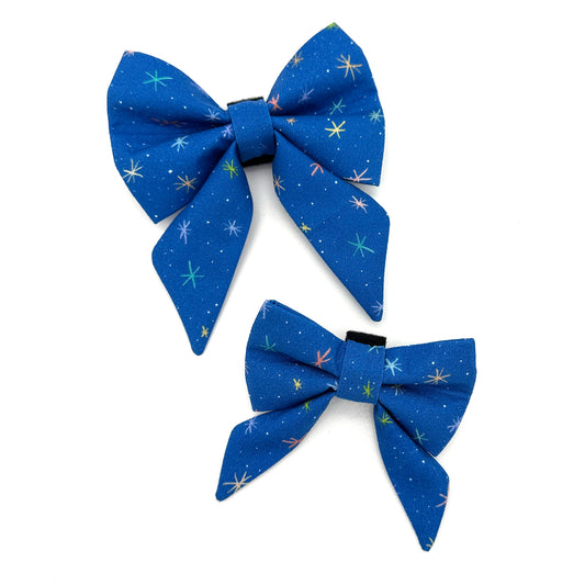 Sparkle Birthday Sailor Dog Bow