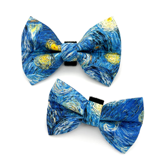 Starry Night Dog Bow Tie