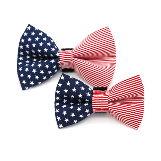 Stars and Stripes Dog Bow Tie