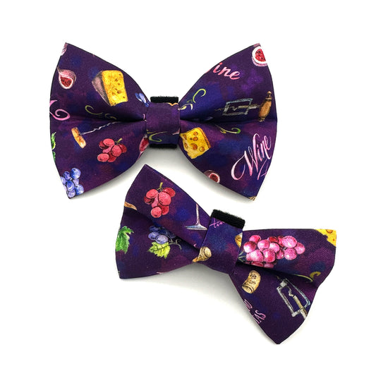 Vineyard Picnic Dog Bow Tie