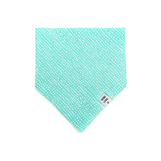 Aqua Polka Dot Dog Bandana