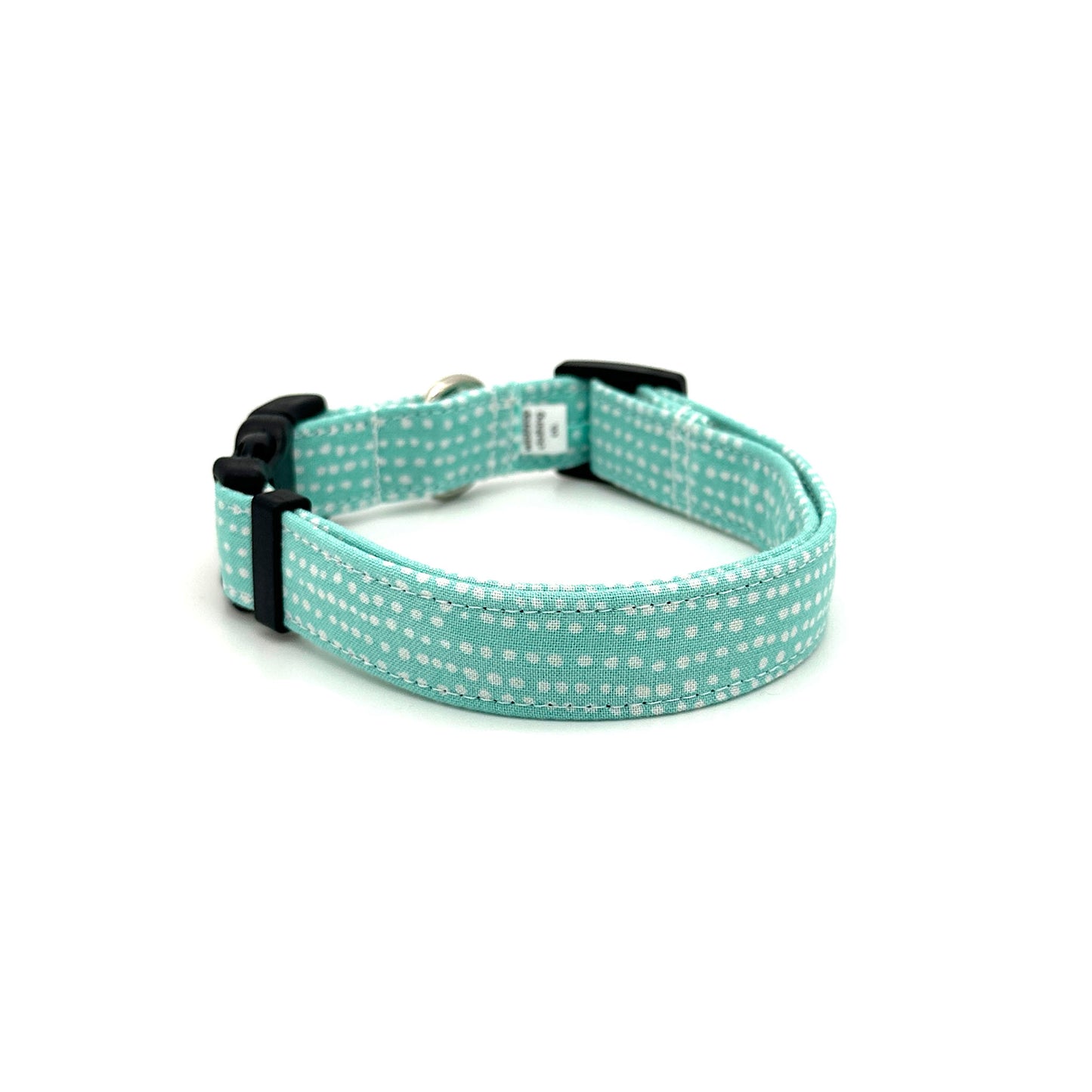 Aqua Polka Dot Dog Collar