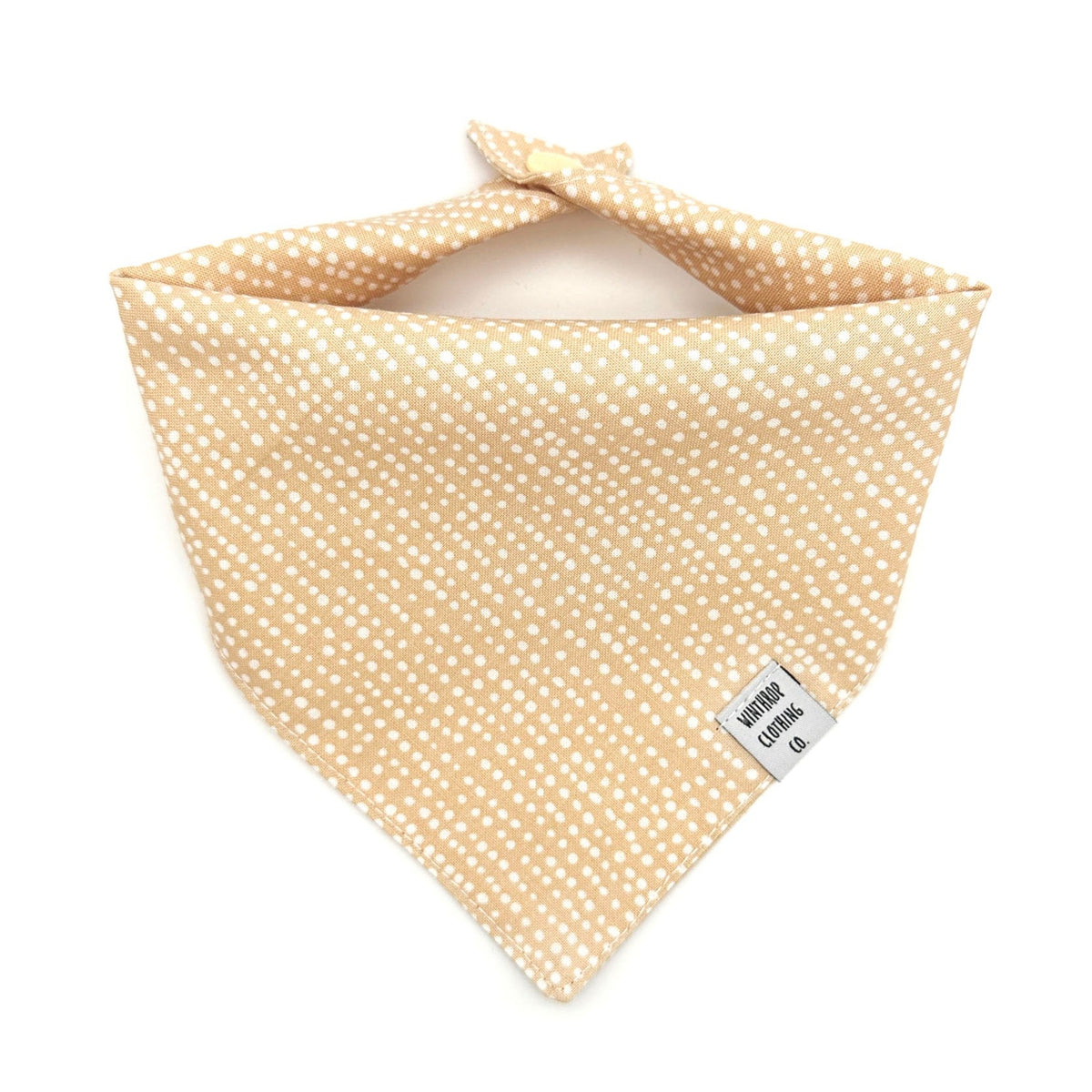 Beige Polka Dot Dog Bandana
