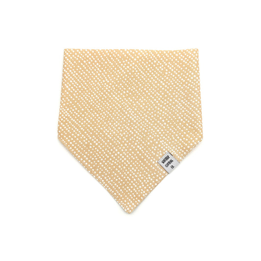 Beige Polka Dot Dog Bandana