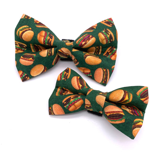Burger Dog Bow Tie