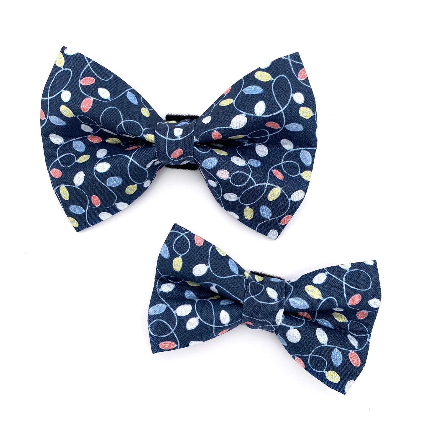 Christmas Lights Dog Bow Tie