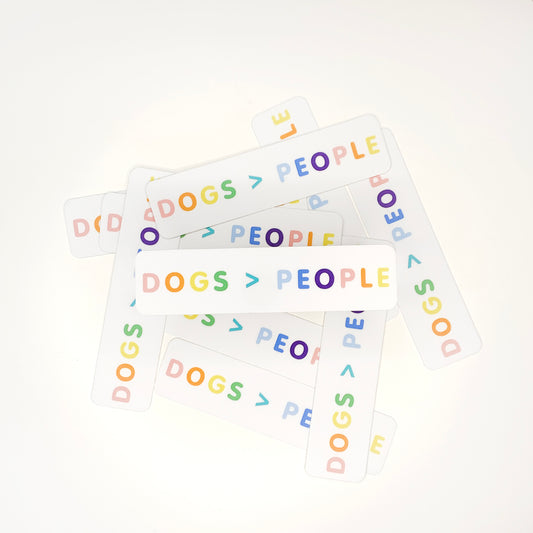 Dogs Over People Sticker