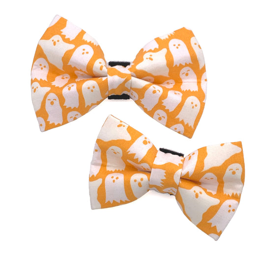 Ghost Halloween Dog Bow Tie - Glow in the Dark