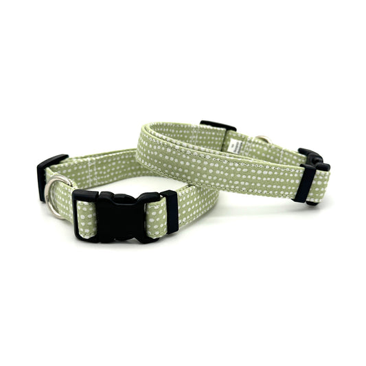 Green Polka Dot Dog Collar