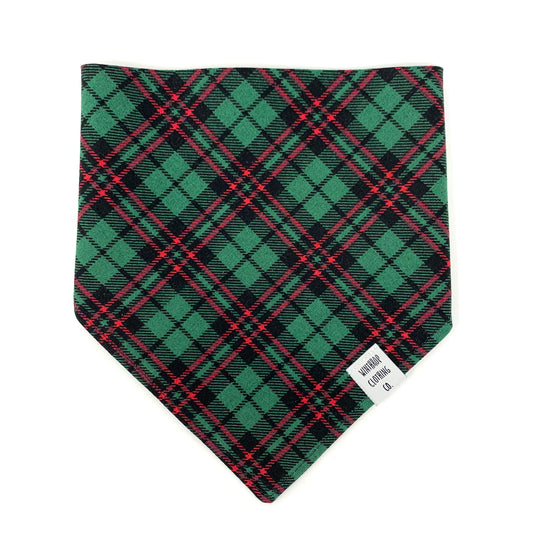 Green Tartan Dog Bandana