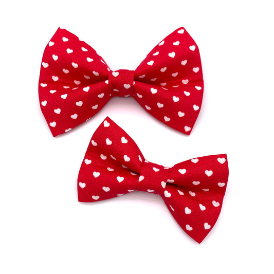 Valentine's Day Hearts Dog Bow Tie