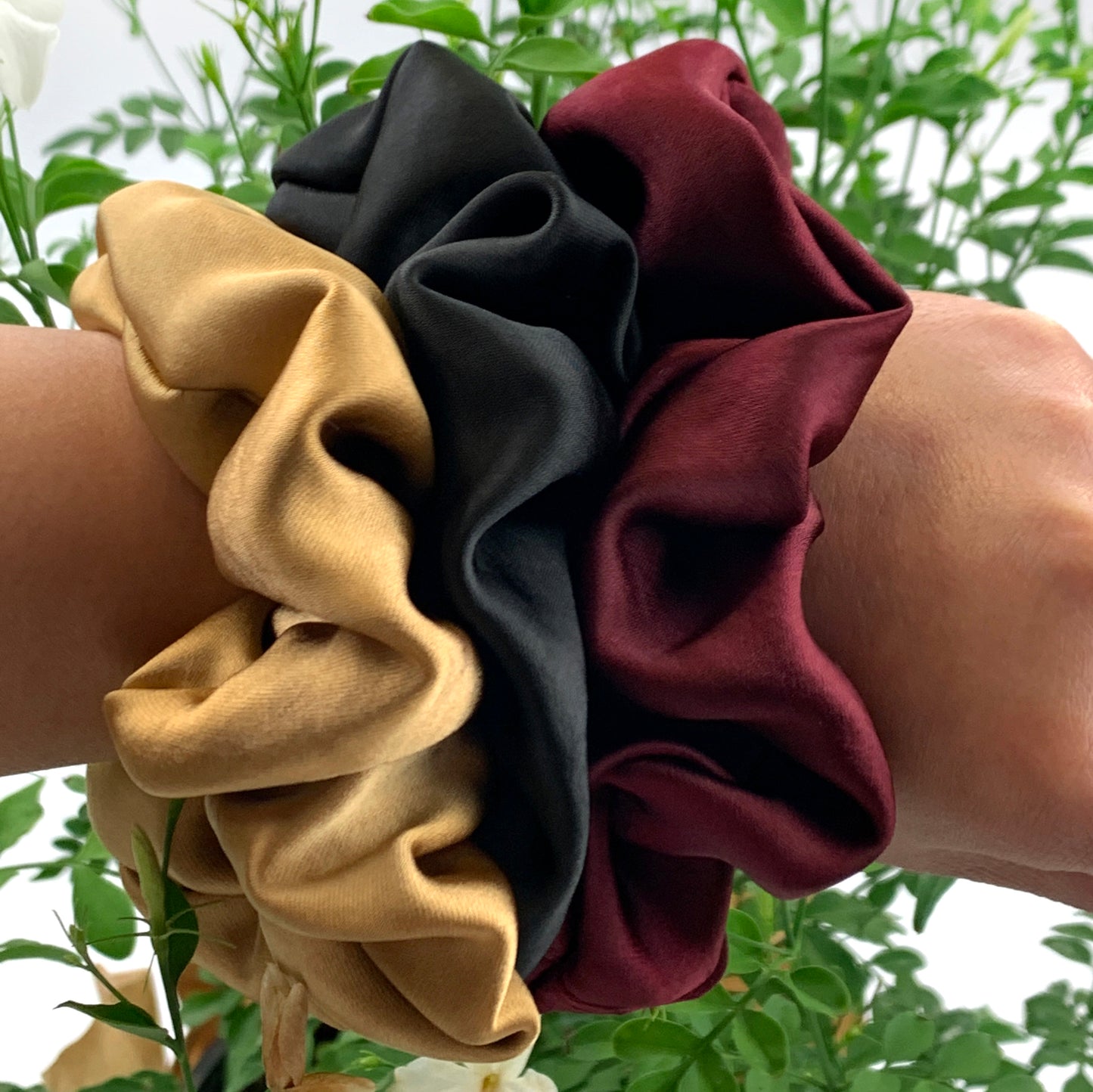 Midnight Satin Hair Scrunchie