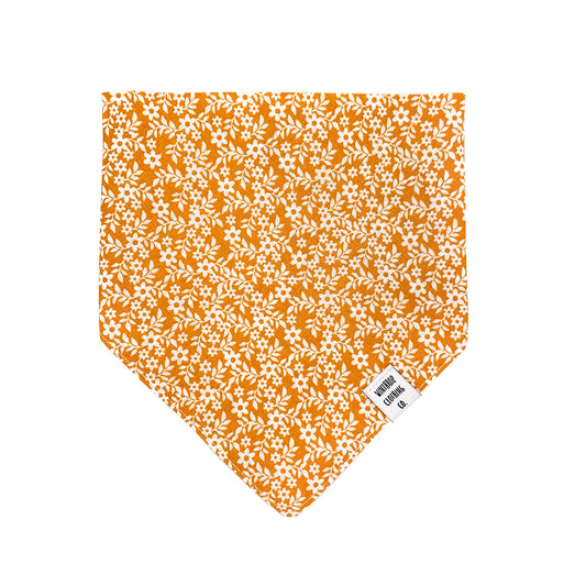 Mustard Yellow Floral Dog Bandana
