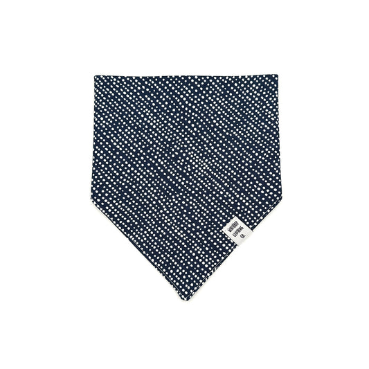 Navy Polka Dot Dog Bandana