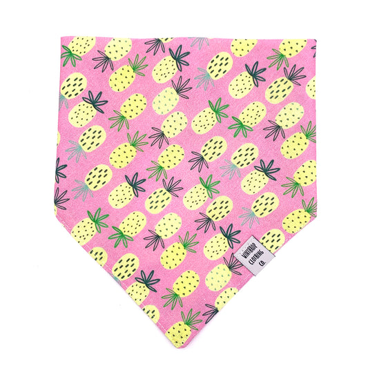 Pink Pineapple Dog Bandana