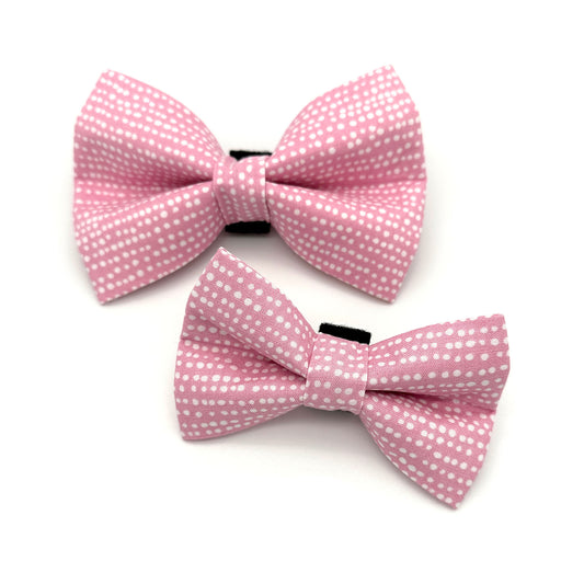 Pink Polka Dot Dog Bow Tie