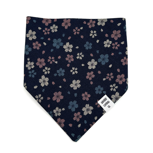Pink and Blue Cherry Blossom Dog Bandana