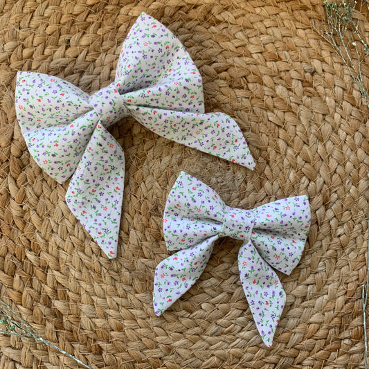 Vintage Floral Dog Bows