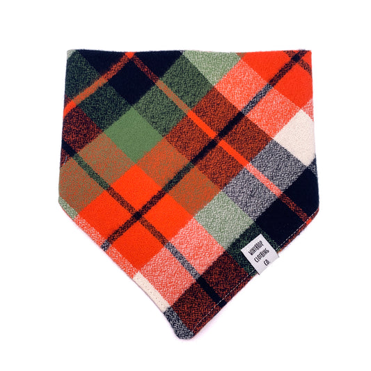 Willow Plaid Flannel Dog Bandana