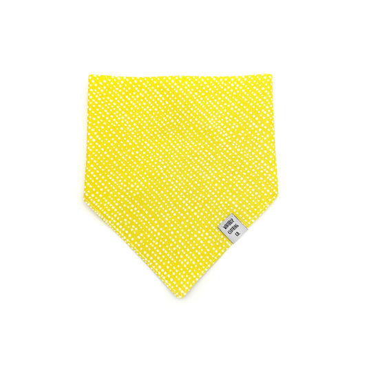 Yellow Polka Dot Dog Bandana