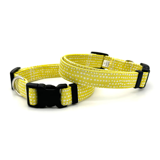 Yellow Polka Dot Dog Collar