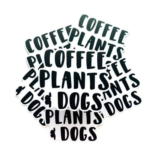 Coffee Plants and Dogs Sticker