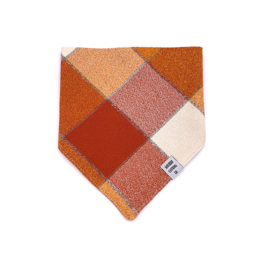 Pumpkin Plaid Flannel Dog Bandana