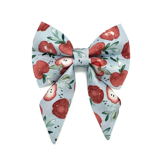 Apple Sailor Dog Bow