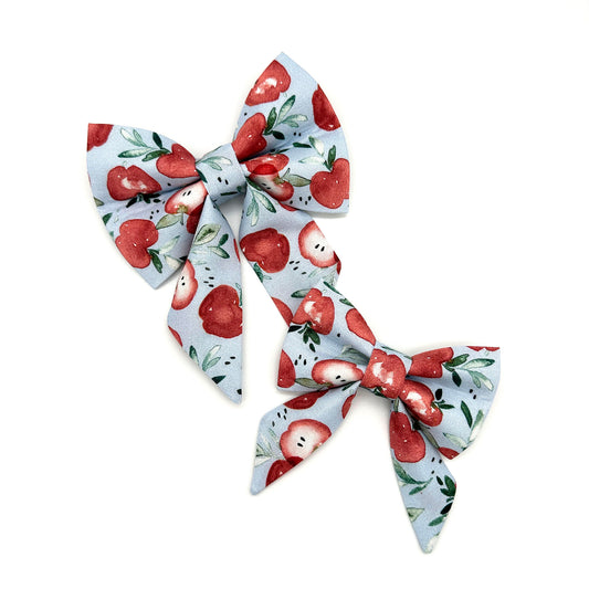 Apple Sailor Dog Bow