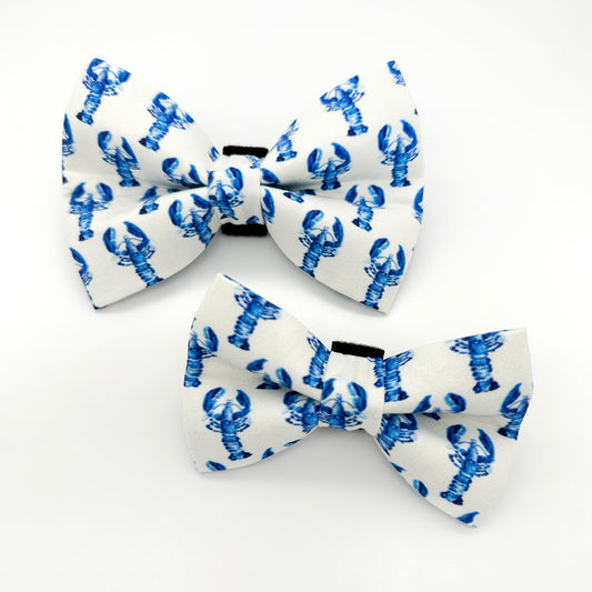Blue Lobster Dog Bow Tie
