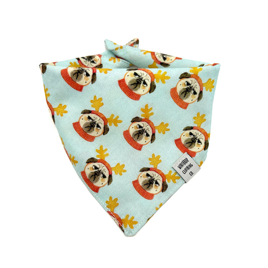 Bah Hum Pug Dog Bandana