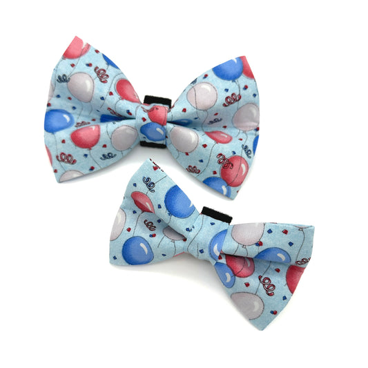 Barking in the USA Birthday dog bow tie