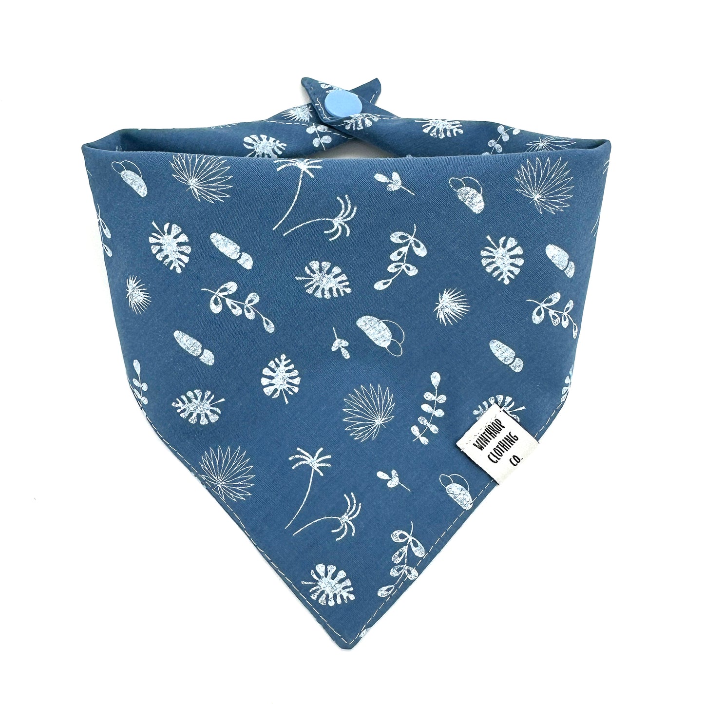 Botanical Dog Bandana - Blue