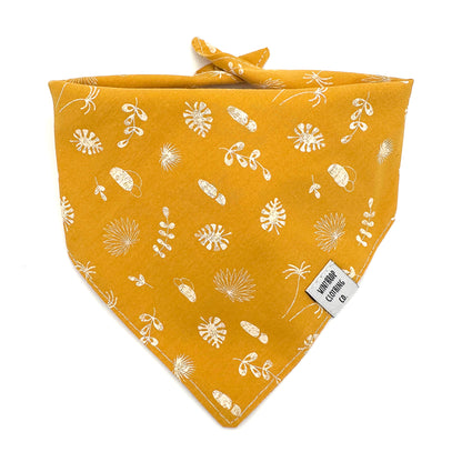Botanical Dog Bandana - Mustard